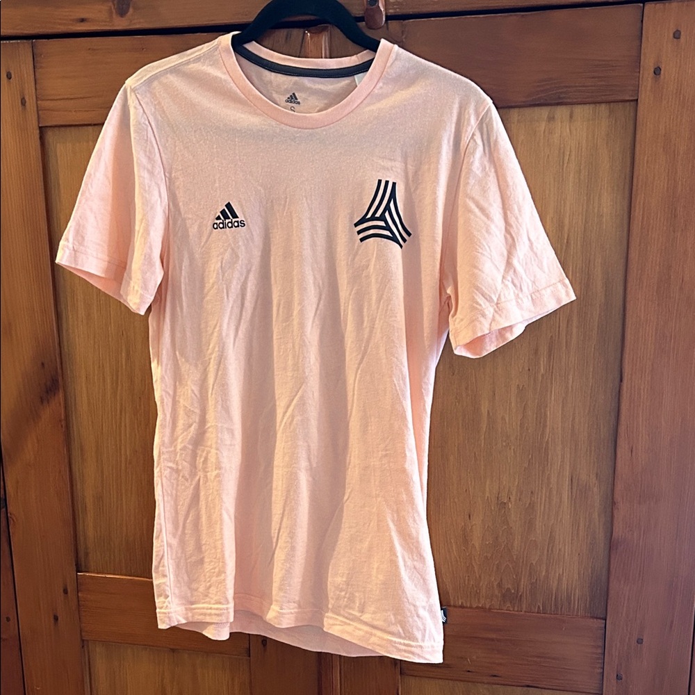 Adidas Tango Graphic Tee, Peach, Size S, 95% Cotton - Picture 4 of 6